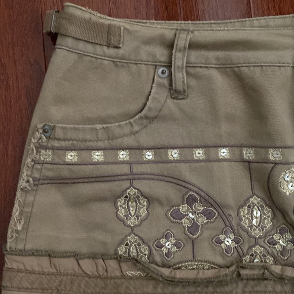 Da-Nang Taupe Embellished Mini Skirt - Picture 4 of 16